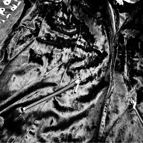Black Velvet Jacket Women’s M - Picture 5 of 7